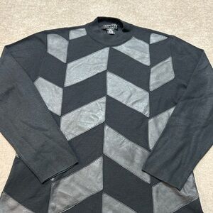 Black and Gray Chevron Sweater